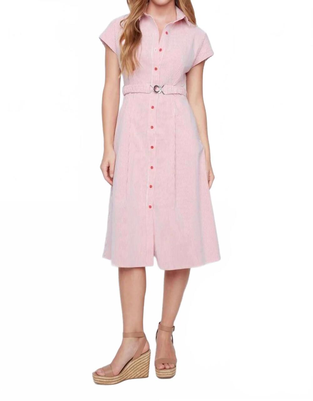 NEW NULL women's midi dress in scarlet